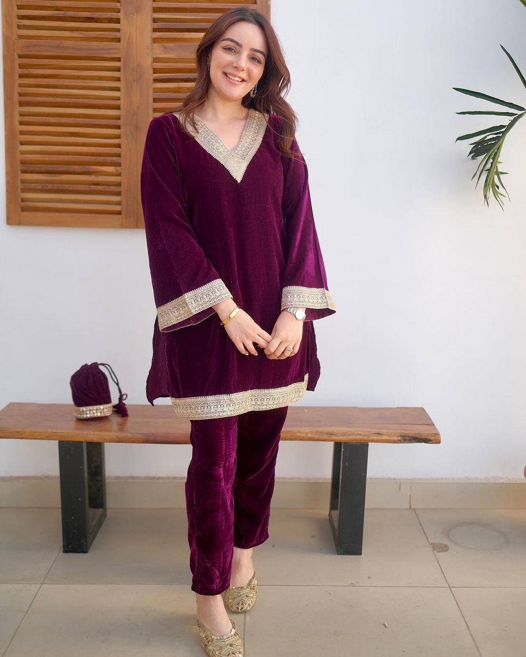 Pakistani Velvet Suit Set